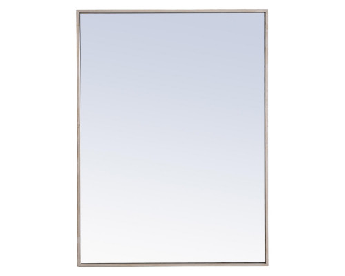 Elegant Wall Mirror - Silver, L 32" (MR4073S)