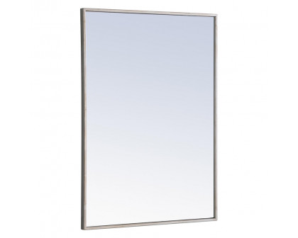 Elegant Wall Mirror - Silver, L 32" (MR4073S)