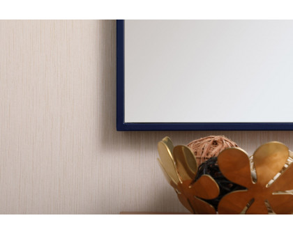 Elegant Wall Mirror - Blue, L 40" (MR4074BL)