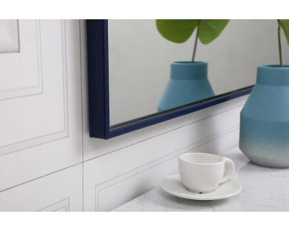 Elegant Wall Mirror - Blue, L 40" (MR4074BL)