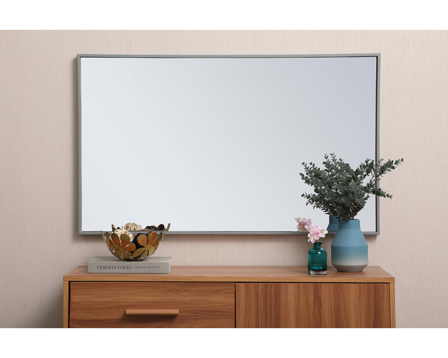 Elegant Wall Mirror - Gray, L 40" (MR4074GR)