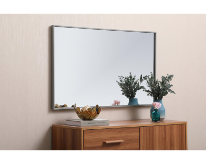 Elegant Wall Mirror - Gray, L 40" (MR4074GR)