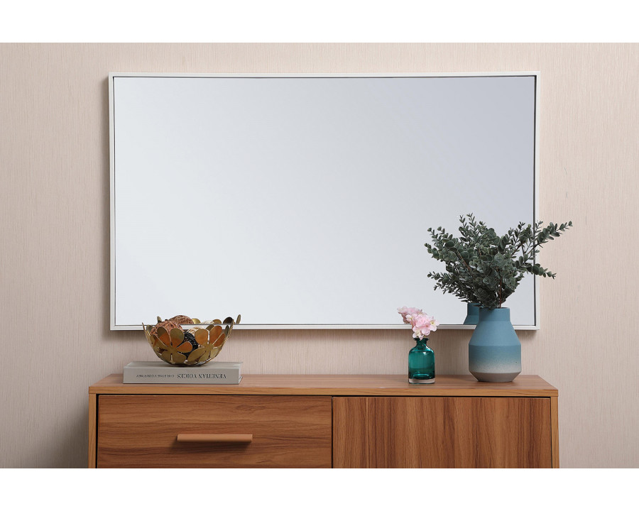 Elegant Wall Mirror - White, L 40" (MR4074WH)