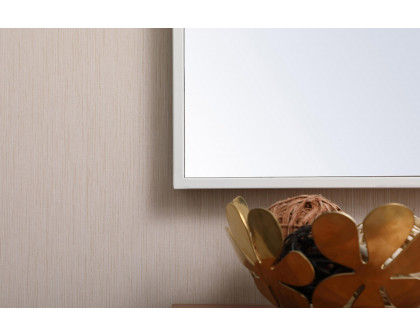 Elegant Wall Mirror - White, L 40" (MR4074WH)