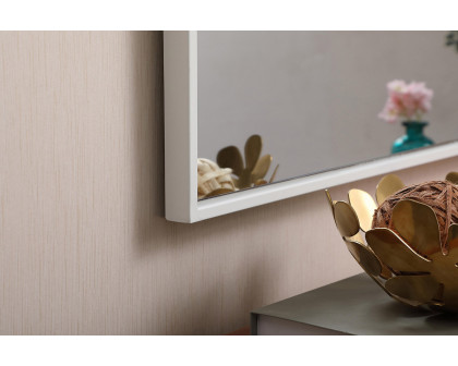 Elegant Wall Mirror - White, L 40" (MR4074WH)