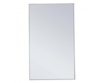 Elegant Wall Mirror - White, L 40" (MR4074WH)