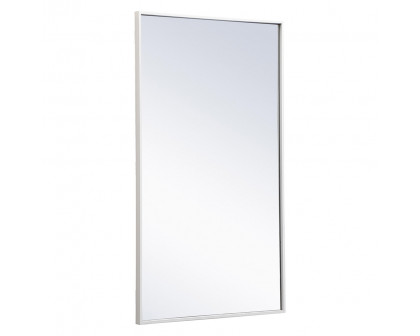 Elegant Wall Mirror - White, L 40" (MR4074WH)