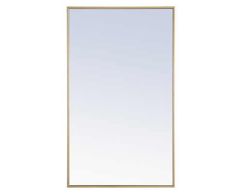 Elegant Wall Mirror - Brass, L 40" (MR4075BR)