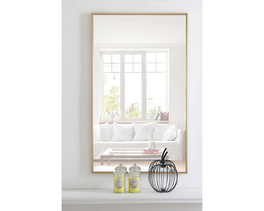 Elegant Wall Mirror - Brass, L 40" (MR4075BR)