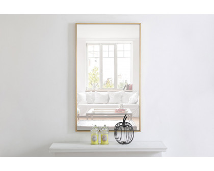 Elegant Wall Mirror - Brass, L 40" (MR4075BR)