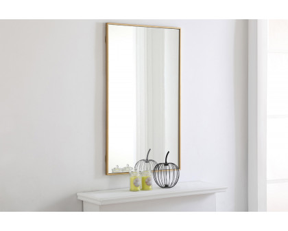 Elegant Wall Mirror - Brass, L 40" (MR4075BR)