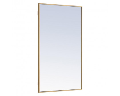 Elegant Wall Mirror - Brass, L 40" (MR4075BR)