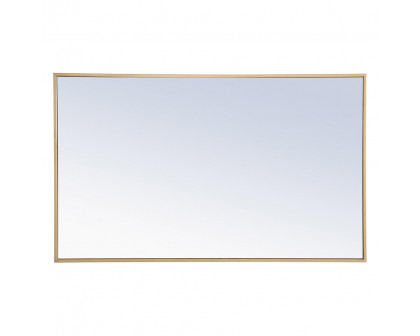 Elegant Wall Mirror - Brass, L 40" (MR4075BR)