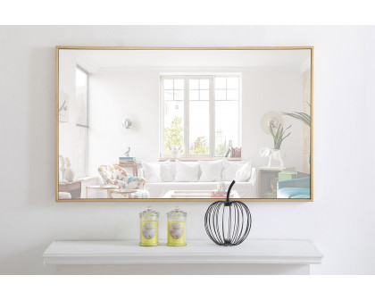 Elegant Wall Mirror - Brass, L 40" (MR4075BR)