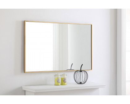 Elegant Wall Mirror - Brass, L 40" (MR4075BR)