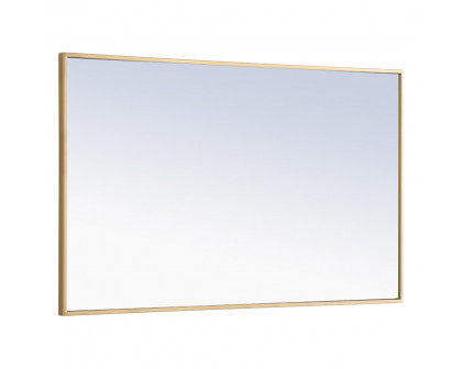 Elegant Wall Mirror - Brass, L 40" (MR4075BR)