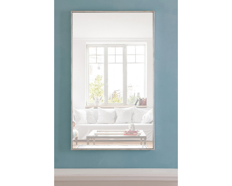 Elegant Wall Mirror - Silver, L 40" (MR4076S)