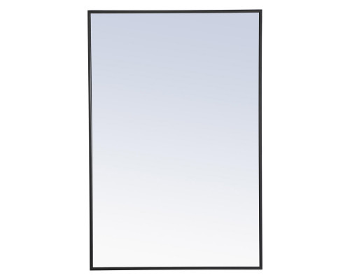 Elegant Wall Mirror - Black, L 42" (MR4077BK)