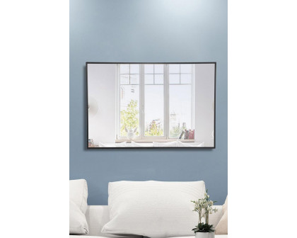 Elegant Wall Mirror - Black, L 42" (MR4077BK)