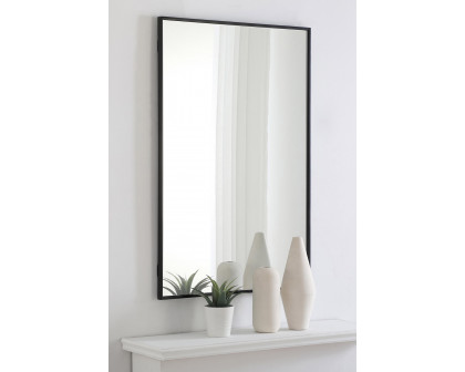 Elegant Wall Mirror - Black, L 42" (MR4077BK)