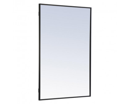 Elegant Wall Mirror - Black, L 42" (MR4077BK)