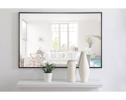 Elegant Wall Mirror - Black, L 42" (MR4077BK)