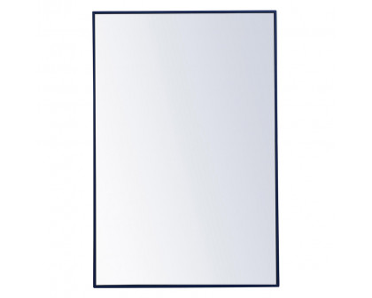 Elegant Wall Mirror - Blue, L 42" (MR4077BL)