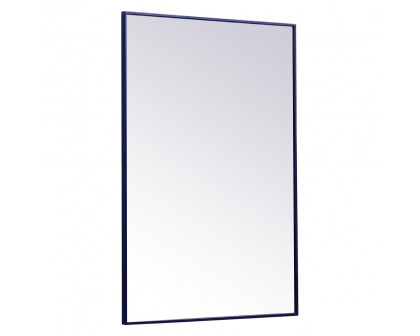 Elegant Wall Mirror - Blue, L 42" (MR4077BL)