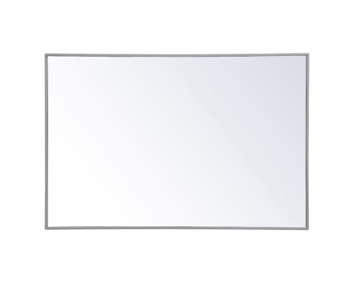 Elegant Wall Mirror - Gray, L 42" (MR4077GR)