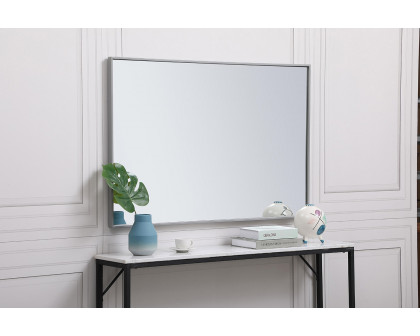 Elegant Wall Mirror - Gray, L 42" (MR4077GR)