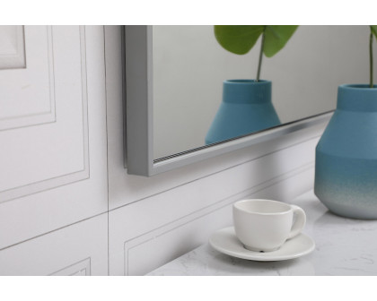 Elegant Wall Mirror - Gray, L 42" (MR4077GR)