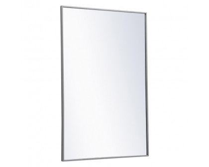 Elegant Wall Mirror - Gray, L 42" (MR4077GR)