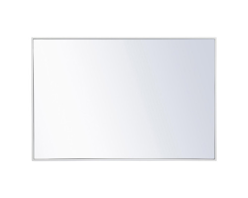 Elegant Wall Mirror - White, L 42" (MR4077WH)