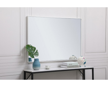 Elegant Wall Mirror - White, L 42" (MR4077WH)