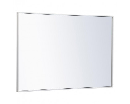 Elegant Wall Mirror - White, L 42" (MR4077WH)