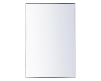 Elegant Wall Mirror - White, L 42" (MR4077WH)