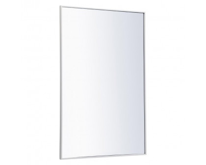 Elegant Wall Mirror - White, L 42" (MR4077WH)