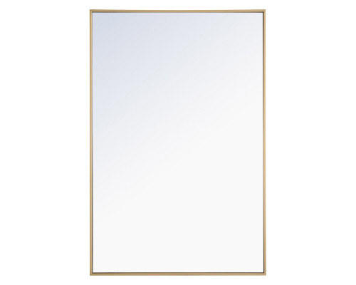 Elegant Wall Mirror - Brass, L 42" (MR4078BR)