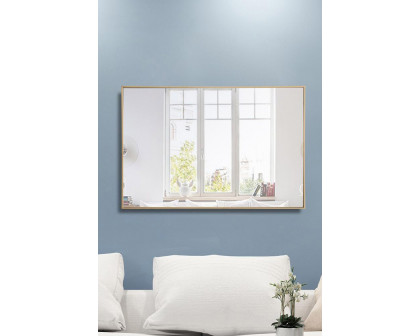 Elegant Wall Mirror - Brass, L 42" (MR4078BR)