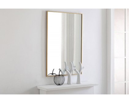 Elegant Wall Mirror - Brass, L 42" (MR4078BR)