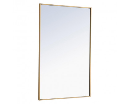 Elegant Wall Mirror - Brass, L 42" (MR4078BR)