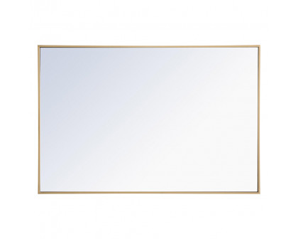 Elegant Wall Mirror - Brass, L 42" (MR4078BR)