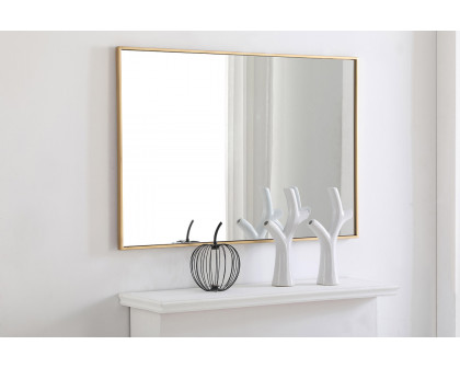 Elegant Wall Mirror - Brass, L 42" (MR4078BR)