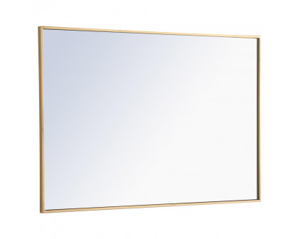 Elegant Wall Mirror - Brass, L 42" (MR4078BR)