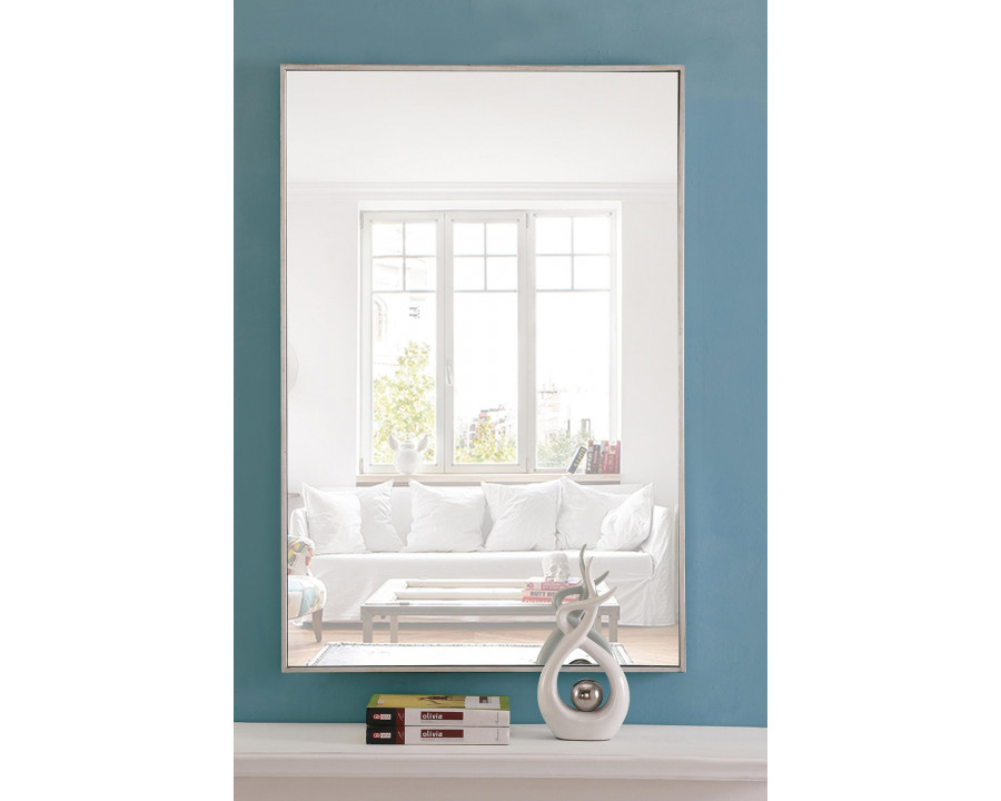 Elegant Wall Mirror - Silver, L 42" (MR4079S)