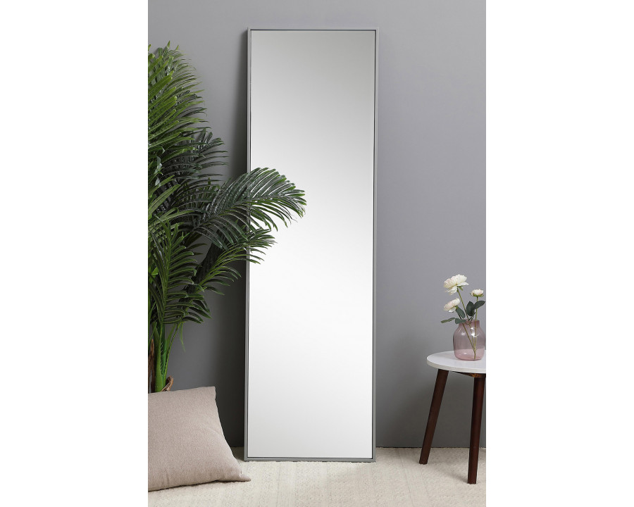 Elegant Wall Mirror - Gray, L 18" (MR4081GR)