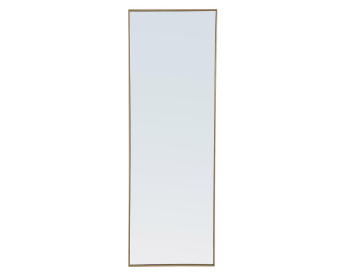 Elegant Wall Mirror - Brass, L 18" (MR4082BR)