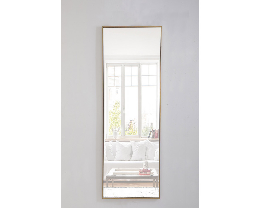 Elegant Wall Mirror - Brass, L 18" (MR4082BR)