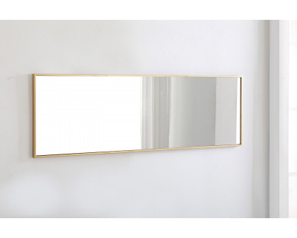 Elegant Wall Mirror - Brass, L 18" (MR4082BR)