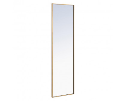 Elegant Wall Mirror - Brass, L 18" (MR4082BR)